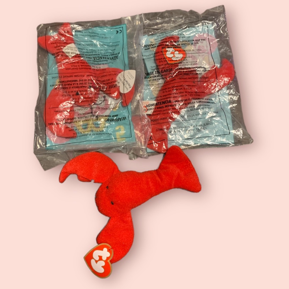 3; 1998 Mcdonalds Ty Beanie Baby Collection Pinchers Toy 5 Rare And Retired